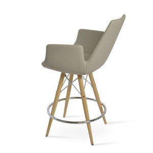 Soho Concept Eiffel Swivel Barstools & Counterstools - Luxurious Boucle, Velvet, Nubuck Fabrics - 10 Year Warranty Natural  Soho-concept-dining-chair-06747