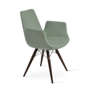 Soho Concept Eiffel Arm Pyramid-mw Dining Chair: Premium Upholstered Comfort With 10-year Guarantee & Stylish Design Walnut  Soho-concept-dining-chair-02821