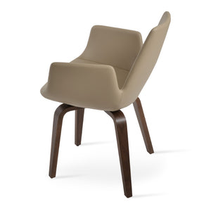 Soho Concept Eiffel Arm Wood Counter & Bar Chair - Stylish Solid Wood With Elegant Fabrics & 10-year Warranty Walnut  Soho-concept-dining-chair-02828