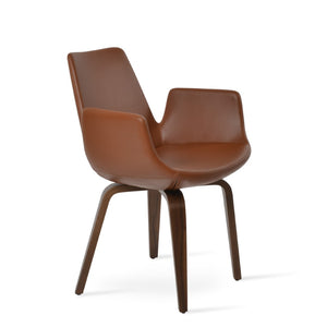 Soho Concept Eiffel Arm Wood Counter & Bar Chair - Stylish Solid Wood With Elegant Fabrics & 10-year Warranty Walnut  Soho-concept-dining-chair-02827
