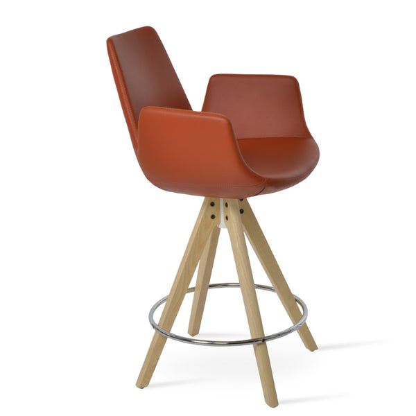Soho Concept Eiffel Barstools & Counterstools - Stylish Swivel Design, Premium Fabrics, Natural Wood Options! Natural,Ash  Soho-concept-dining-chair-08177