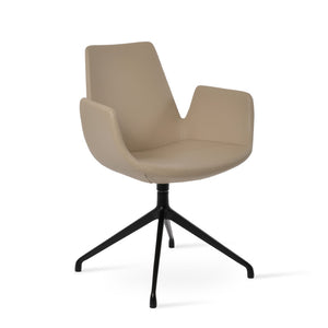 Soho Concept Eiffel Adjustable Arm Office Chair - Boucle, Velvet, Nubuck & Camira Fabrics, 10-year Guarantee! Black  Soho-concept-dining-chair-02880