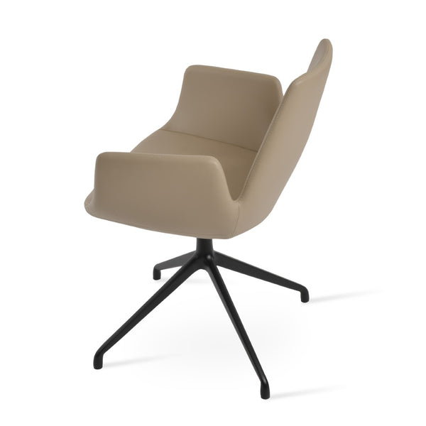 Soho Concept Eiffel Adjustable Arm Office Chair - Boucle, Velvet, Nubuck & Camira Fabrics, 10-year Guarantee! Black  Soho-concept-dining-chair-02880
