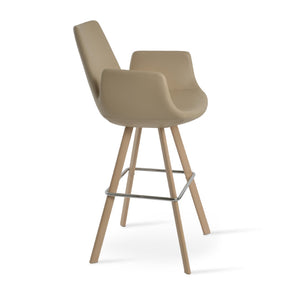 Soho Concept Eiffel Swivel Barstools & Counterstools - Luxurious Boucle, Velvet, Nubuck Fabrics - 10 Year Warranty Natural  Soho-concept-dining-chair-08178