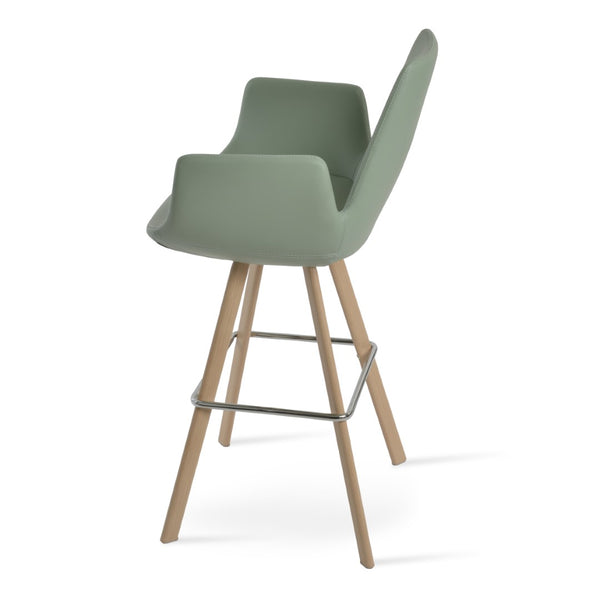 Soho Concept Eiffel Arm Barstools & Counterstools - Premium Camira Fabrics, Solid Wood Base, 10-year Guarantee, Elegant Design Natural  Soho-concept-dining-chair-08179