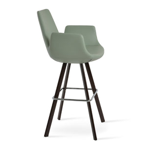 Soho Concept Eiffel Arm Barstools & Counterstools - Stylish Boucle, Velvet & Nubuck Fabrics - 10 Year Warranty! Walnut  Soho-concept-dining-chair-08182