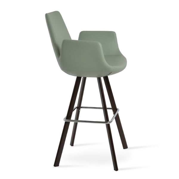 Soho Concept Eiffel Arm Barstools & Counterstools - Stylish Boucle, Velvet & Nubuck Fabrics - 10 Year Warranty! Walnut  Soho-concept-dining-chair-08182