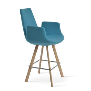 Soho Concept Eiffel Arm Barstools & Counterstools - Stylish Wool Fabric With 10-year Guarantee, Elegant Colors! Natural,Turquoise  Soho-concept-dining-chair-08184