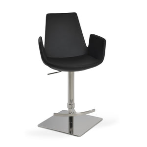 Soho Concept Eiffel Arm Barstools & Counterstools With Full Footrest - Stylish Leatherette, 2-year Guarantee! Black  Soho-concept-dining-chair-08185