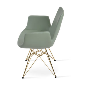 Soho Concept Eiffel Arm Pyramid-mw Dining Chair: Premium Upholstered Comfort With 10-year Guarantee & Stylish Design Gold  Soho-concept-dining-chair-02938