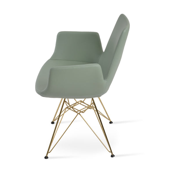 Soho Concept Eiffel Arm Pyramid-mw Dining Chair: Premium Upholstered Comfort With 10-year Guarantee & Stylish Design Gold  Soho-concept-dining-chair-02938