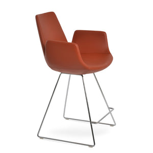 Soho Concept Eiffel Barstools & Counterstools - Stylish Boucle, Velvet, Nubuck Fabrics With 10-year Guarantee! Chrome  Soho-concept-dining-chair-08189