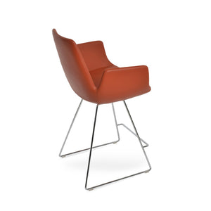 Soho Concept Eiffel Arm Wire Barstools & Counterstools - Stylish Fabrics, Custom Finishes, 10-year Guarantee! Chrome  Soho-concept-dining-chair-06750
