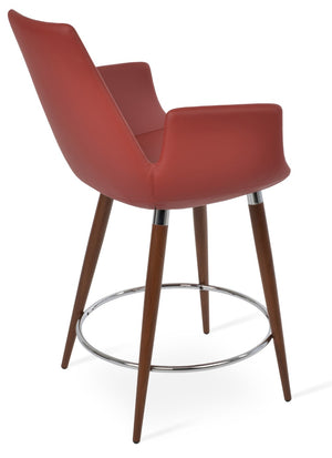 Soho Concept Eiffel Arm Ana Counter & Barstools - Stylish Fabric Options With Durable Design & 10-year Guarantee Walnut,Red  Soho-concept-dining-chair-08143