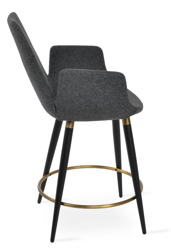 Soho Concept Eiffel Arm Barstools & Counterstools - Stylish Wool Fabric With 10-year Guarantee, Elegant Colors! Black,Gold,Dark Grey  Soho-concept-dining-chair-08144