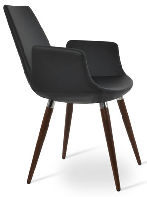 Soho Concept Eiffel Arm Ana Counter & Bar Dining Chair - Stylish Upholstered Seating With 10-year Guarantee! Walnut,Black  Soho-concept-dining-chair-02738