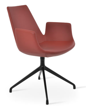 Soho Concept Eiffel Arm Office Chair With Adjustable Height, Premium Leatherette, And 2-year Guarantee – Limited Stock! Black,Red  Soho-concept-dining-chair-02878