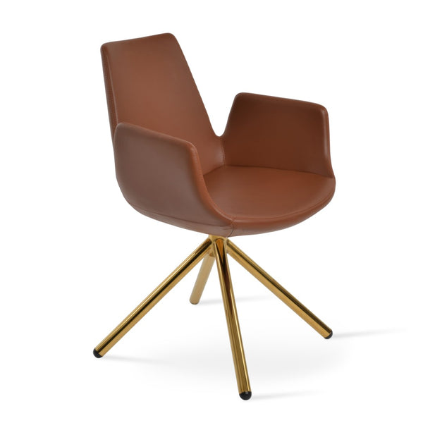 Soho Concept Eiffel Arm Pyramid-mw Dining Chair: Premium Upholstered Comfort With 10-year Guarantee & Stylish Design Gold  Soho-concept-dining-chair-02908