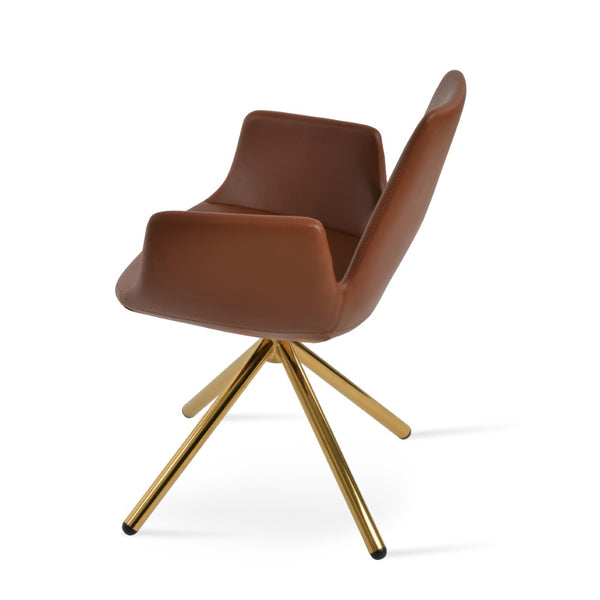 Soho Concept Eiffel Arm Pyramid-mw Dining Chair: Premium Upholstered Comfort With 10-year Guarantee & Stylish Design Gold  Soho-concept-dining-chair-02908