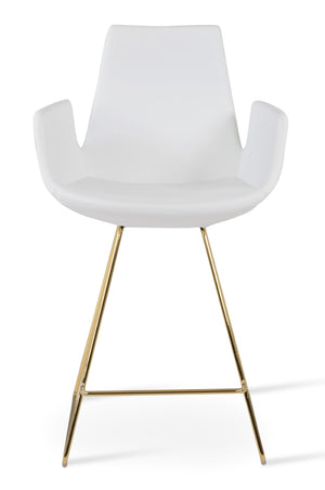 Soho Concept Eiffel Barstools & Counterstools - Stylish Boucle, Velvet, Nubuck Fabrics With 10-year Guarantee! Gold,White  Soho-concept-dining-chair-08153