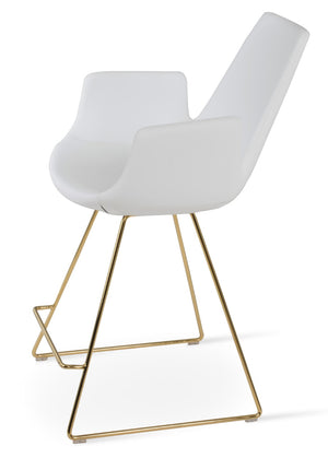 Soho Concept Eiffel Barstools & Counterstools - Stylish Boucle, Velvet, Nubuck Fabrics With 10-year Guarantee! Gold,White  Soho-concept-dining-chair-06738