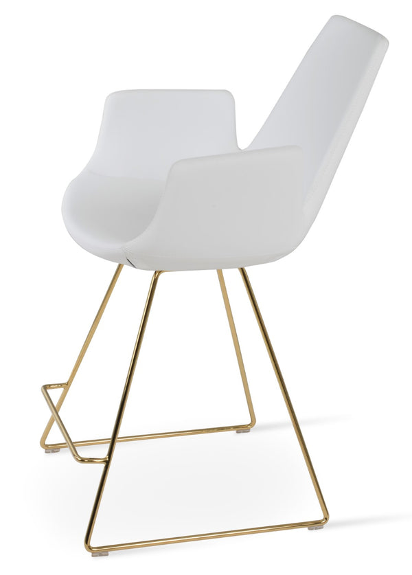 Soho Concept Eiffel Barstools & Counterstools - Stylish Boucle, Velvet, Nubuck Fabrics With 10-year Guarantee! Gold,White  Soho-concept-dining-chair-06738