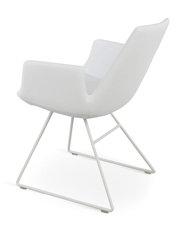 Soho Concept Eiffel Arm Wire Counter & Bar Dining Chair - Chic Boucle, Velvet, Nubuck Fabrics, 10-year Guarantee! White  Soho-concept-dining-chair-02956