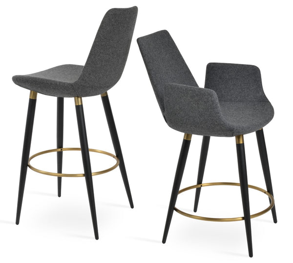 Soho Concept Eiffel Arm Barstools & Counterstools - Stylish Wool Fabric With 10-year Guarantee, Elegant Colors! Black,Gold,Dark Grey  Soho-concept-dining-chair-08139