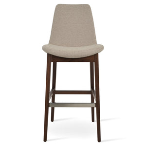 Soho Concept Eiffel Arm Barstools & Counterstools - Premium Fabrics, Solid Wood, 10-year Guarantee, Ergonomic Design Walnut,Beige  Soho-concept-dining-chair-08267