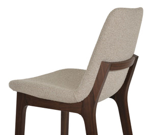 Soho Concept Eiffel Arm Barstools & Counterstools - Premium Fabrics, Solid Wood, 10-year Guarantee, Ergonomic Design Walnut,Beige  Soho-concept-dining-chair-06771