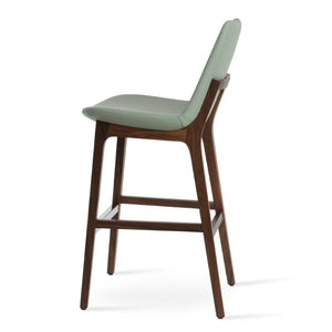 Soho Concept Eiffel Arm Barstools & Counterstools - Premium Camira Fabrics, Solid Wood Base, 10-year Guarantee, Elegant Design Walnut  Soho-concept-dining-chair-08268