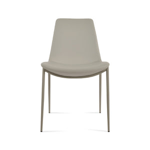 Soho Concept Eiffel Classy Armrest Dining Chair – Stylish Leatherette, Chrome Base, 2-year Guarantee, Turkiye Crafted Light Grey  Soho-concept-dining-chair-03141