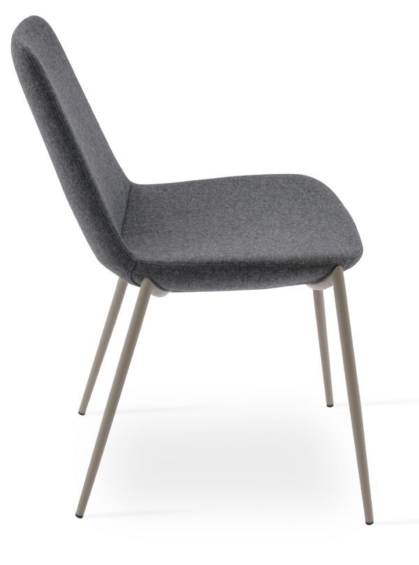 Soho Concept Eiffel Classy Chair - Stylish Dining Chair In Camira Blazer Wool, 10-year Guarantee, Made In Turkiye Dark Grey  Soho-concept-dining-chair-03142