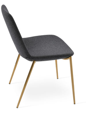 Soho Concept Eiffel Classy Chair - Stylish Dining Chair In Camira Blazer Wool, 10-year Guarantee, Made In Turkiye Gold,Dark Grey  Soho-concept-dining-chair-03100