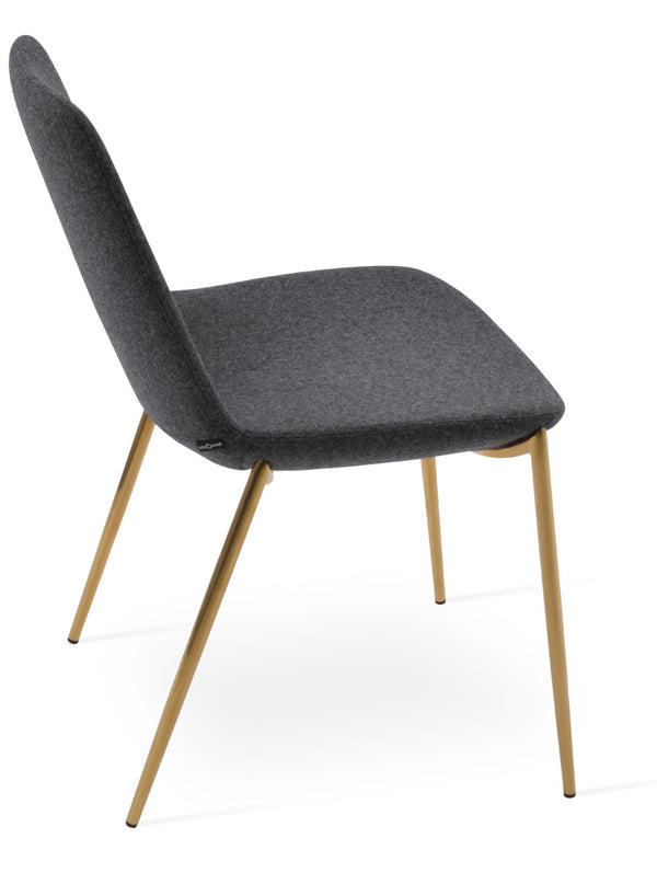 Soho Concept Eiffel Classy Chair - Stylish Dining Chair In Camira Blazer Wool, 10-year Guarantee, Made In Turkiye Gold,Dark Grey  Soho-concept-dining-chair-03100