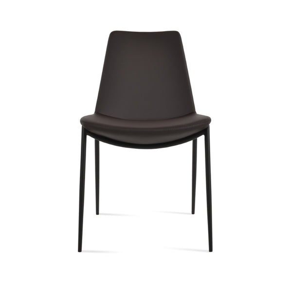 Soho Concept Eiffel Classy Armrest Dining Chair – Stylish Leatherette, Chrome Base, 2-year Guarantee, Turkiye Crafted Black,Brown  Soho-concept-dining-chair-03090