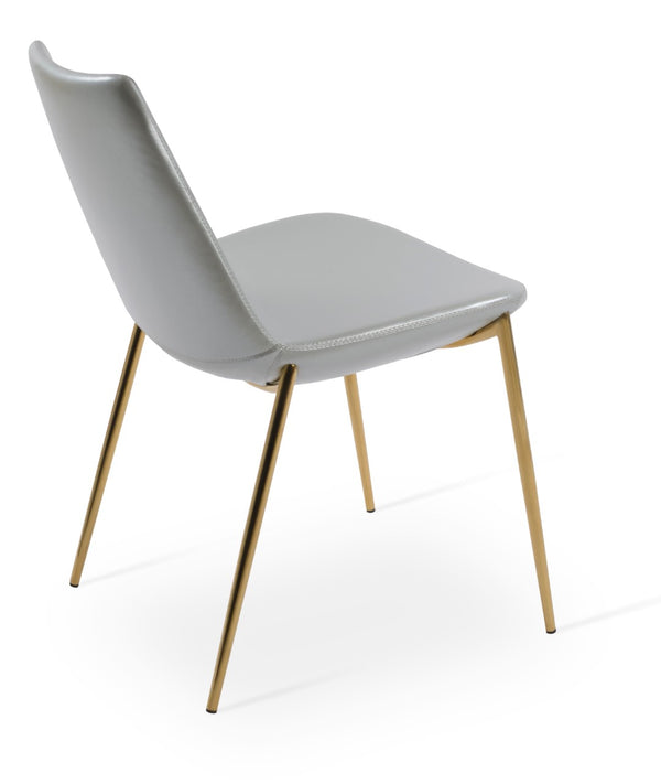 Soho Concept Eiffel Classy Chair - Elegant Dining Seating In Boucle, Velvet & Nubuck Fabrics With 10-year Guarantee Gold,Silver  Soho-concept-dining-chair-03128