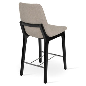 Soho Concept Eiffel Ana Counter & Barstools - Stylish Designs In Boucle, Velvet, And Nubuck Fabrics, 10-year Warranty Black,Chrome,Beige  Soho-concept-dining-chair-08270