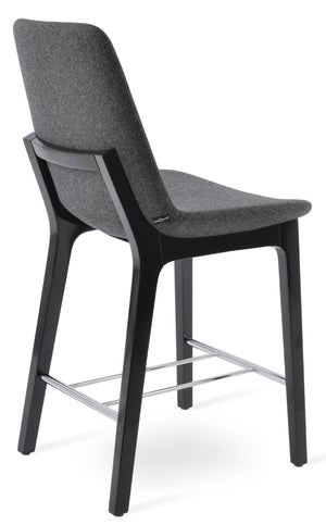 Soho Concept Eiffel Ana Counter & Barstools With Chic Camira Wool Fabric - Stylish Metal & Wood Finishes! Chrome,Black,Dark Grey  Soho-concept-dining-chair-08271