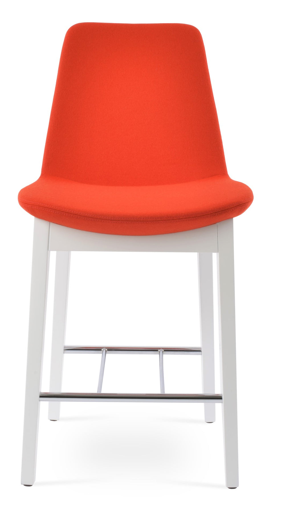 Soho Concept Eiffel Ana Barstools & Counterstools - Stylish Camira Era Fabric With Metal Finish Options & 10-year Guarantee Chrome,White,Orange  Soho-concept-dining-chair-08275