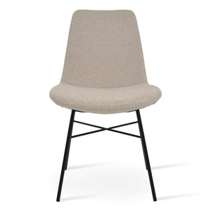 Soho Concept Eiffel Cross Chair - Modern Dining Chair With Boucle, Velvet & Nubuck Fabrics, 10-year Guarantee, 300 Lbs Black,Beige  Soho-concept-dining-chair-03146