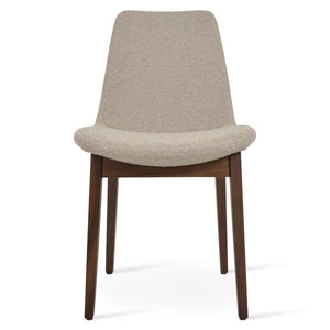 Soho Concept Eiffel Pyramid Swivel Dining Chair - Luxury Fabrics & Solid Wood Base, 10-year Guarantee, 350 Lbs Capacity Walnut,Beige  Soho-concept-dining-chair-03158