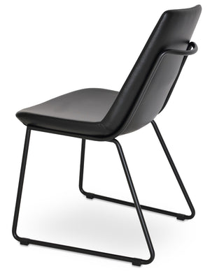 Soho Concept Eiffel Handle Back Dining Chair - Stylish Upholstery Options, 10-year Guarantee, 350 Lb Capacity Black  Soho-concept-dining-chair-03171
