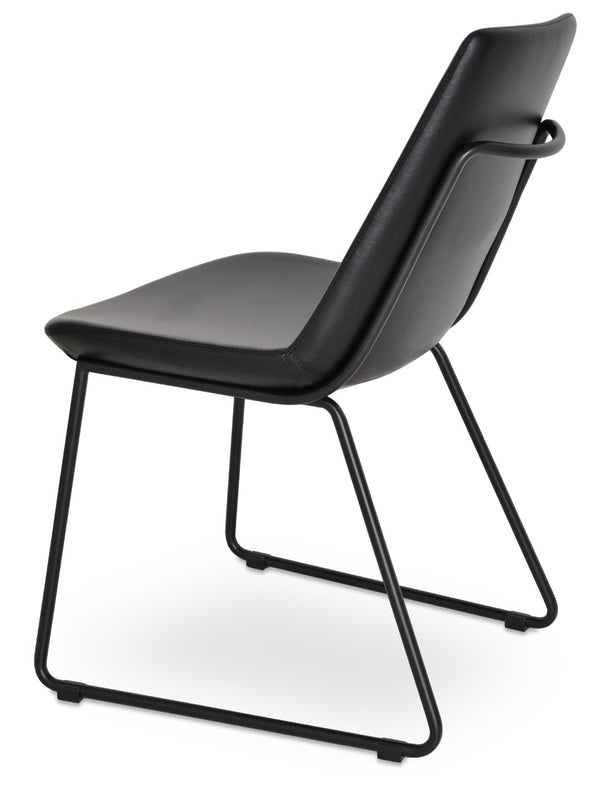 Soho Concept Eiffel Handle Back Dining Chair - Stylish Upholstery Options, 10-year Guarantee, 350 Lb Capacity Black  Soho-concept-dining-chair-03171