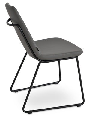 Soho Concept Eiffel Handle Back Dining Chair - Stylish Upholstery Options, 10-year Guarantee, 350 Lb Capacity Black,Grey  Soho-concept-dining-chair-03172