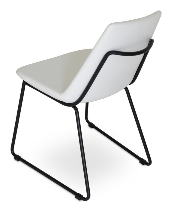 Soho Concept Eiffel Handle Back Dining Chair - Stylish Upholstery Options, 10-year Guarantee, 350 Lb Capacity Black,White  Soho-concept-dining-chair-03174