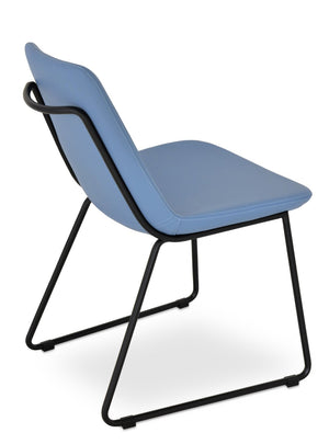 Soho Concept Eiffel Handle Back Dining Chair - Stylish, Durable Leatherette With 2-year Guarantee, 350 Lbs Capacity Black,Blue  Soho-concept-dining-chair-03179