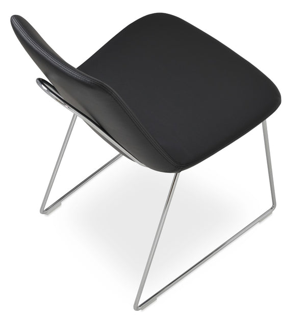 Soho Concept Eiffel Handle Back Dining Chair - Stylish, Durable Leatherette With 2-year Guarantee, 350 Lbs Capacity Chrome,Black  Soho-concept-dining-chair-03189