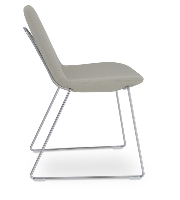 Soho Concept Eiffel Handle Back Dining Chair - Stylish Upholstery Options, 10-year Guarantee, 350 Lb Capacity Chrome  Soho-concept-dining-chair-03192