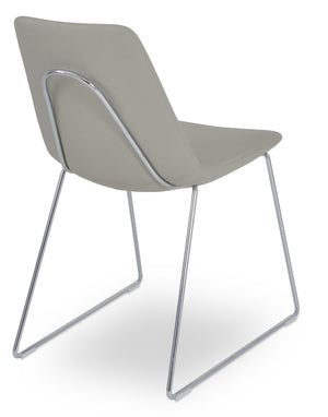 Soho Concept Eiffel Handle Back Dining Chair - Stylish Upholstery Options, 10-year Guarantee, 350 Lb Capacity Chrome  Soho-concept-dining-chair-03192